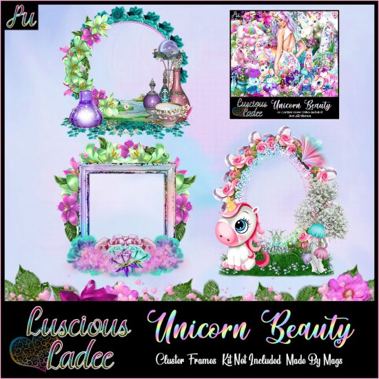 Unicorn Beauty Cluster Frames - Click Image to Close