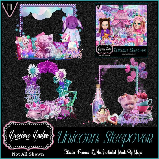 Unicorn Sleepover Cluster Frames - Click Image to Close