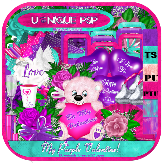 UP My Purple Valentine TS - Click Image to Close