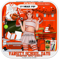 Varsity School Days Orange and White