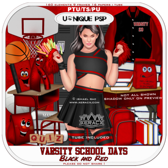 Varsity School Days Red and Black - Click Image to Close