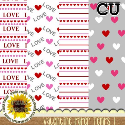 Valentine Paper Templates 1