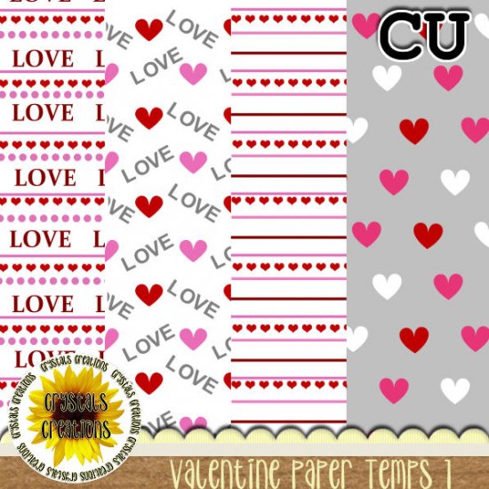 Valentine Paper Templates 1 - Click Image to Close