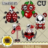 Skull Valentine Elements