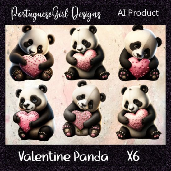 AI Valentine Pandas - Click Image to Close