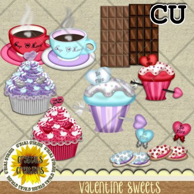 Valentine Sweets Elements