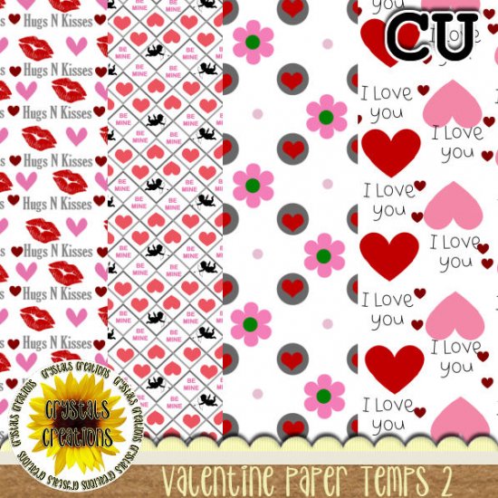 Valentine Paper Templates 2 - Click Image to Close