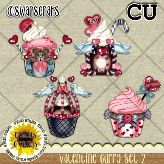 Valentine Cuppy Set 2 - Click Image to Close