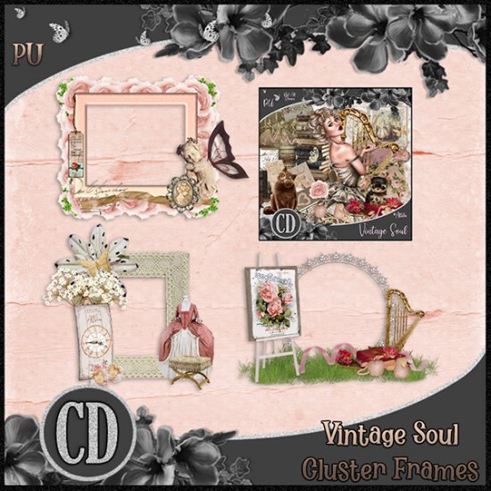 Vintage Soul Cluster Frames - Click Image to Close