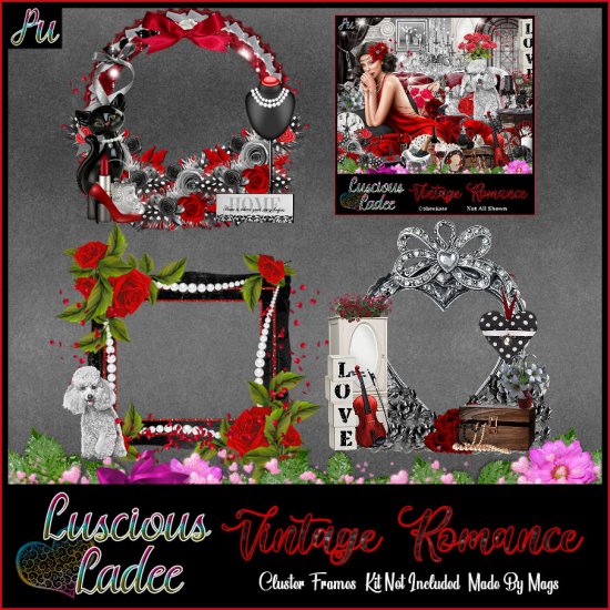 Vintage Romance Cluster Frames - Click Image to Close