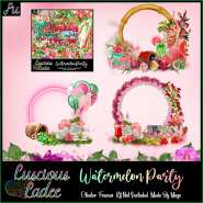 Watermelon Party Cluster Frames