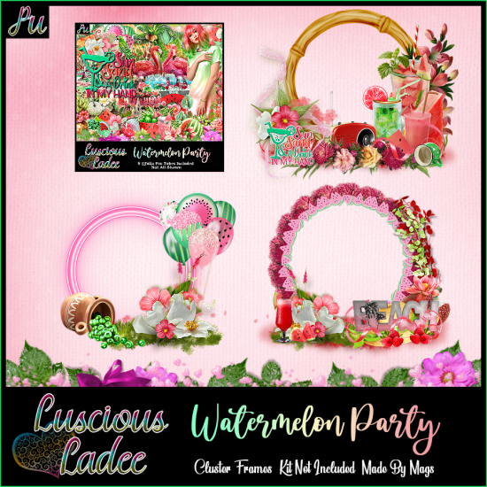 Watermelon Party Cluster Frames - Click Image to Close