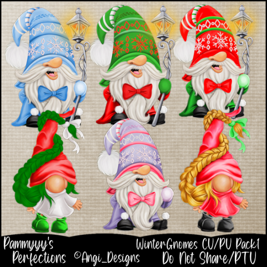 Winter Gnomes CU Pack1 - Click Image to Close