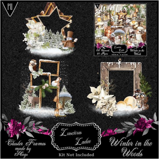 Winter in the Woods Cluster Frames - Click Image to Close