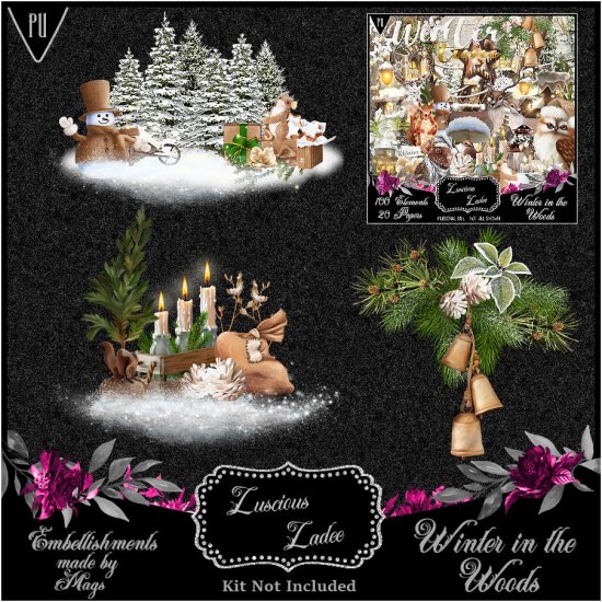 Winter in the Woods Embellishments - Click Image to Close