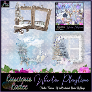 Winter Playtime Cluster Frames