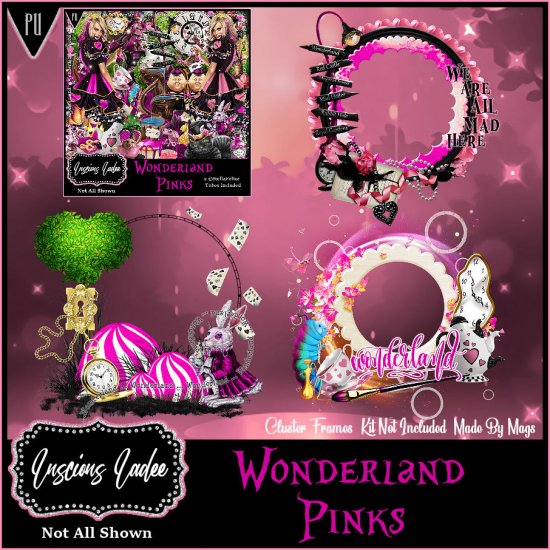 Wonderland Pinks Cluster Frames - Click Image to Close