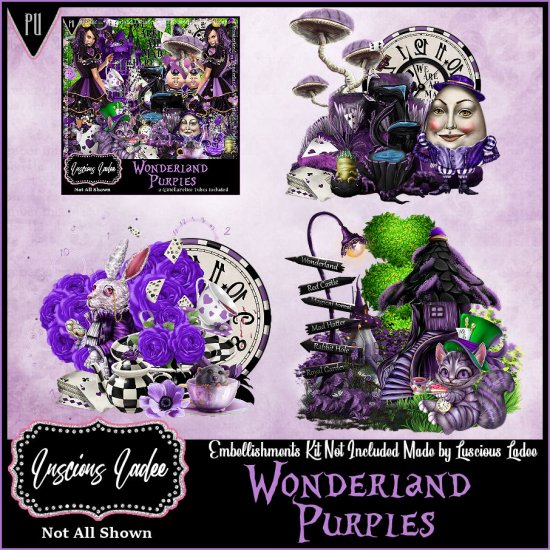 Wonderland Purples Embellishments - Click Image to Close