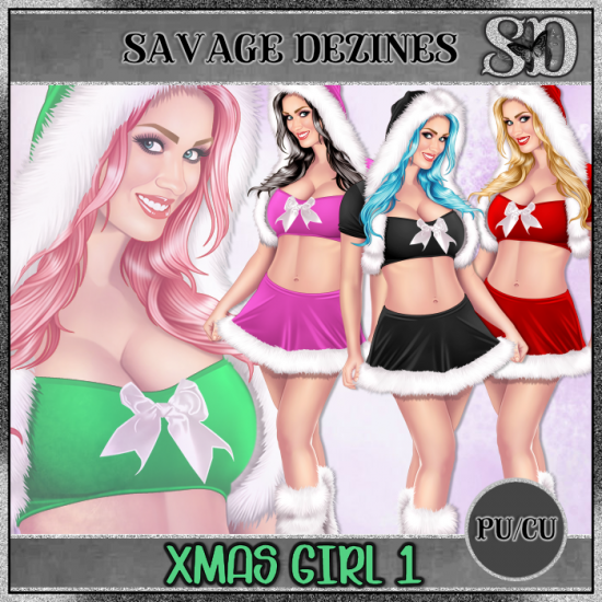 Xmas Girl 1 CU - Click Image to Close