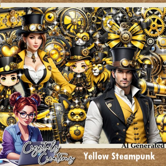 Yellow Steampunk - Click Image to Close