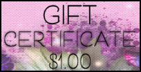 Gift Certificate $1 - Click Image to Close