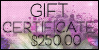 Gift Certificate $250 - Click Image to Close