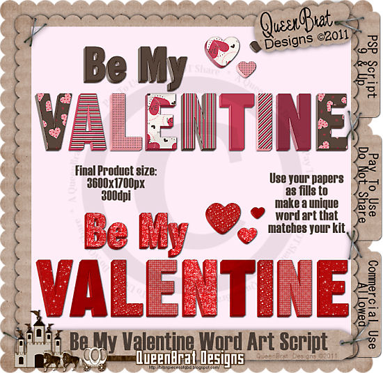 Be My Valentine Word Art Script - Click Image to Close