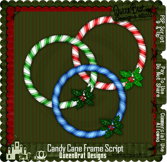 Candy Cane Frame Script - Click Image to Close