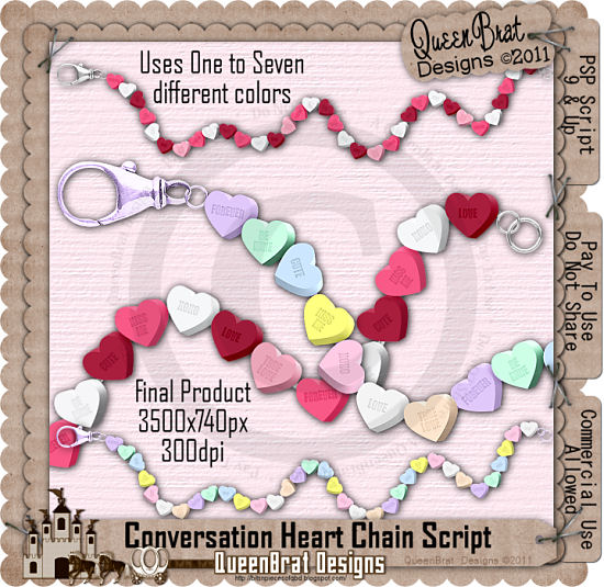 Conversation Heart Chain Script - Click Image to Close