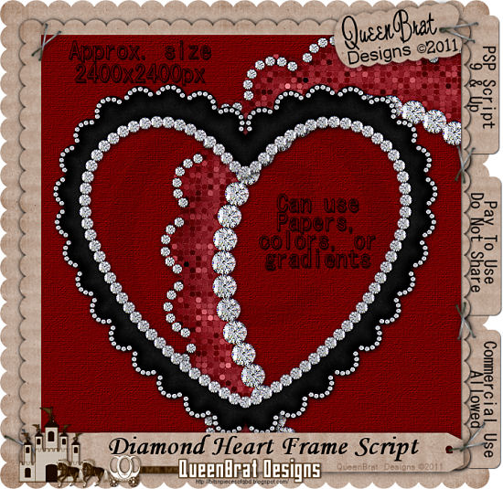 Diamond Heart Frame Script - Click Image to Close